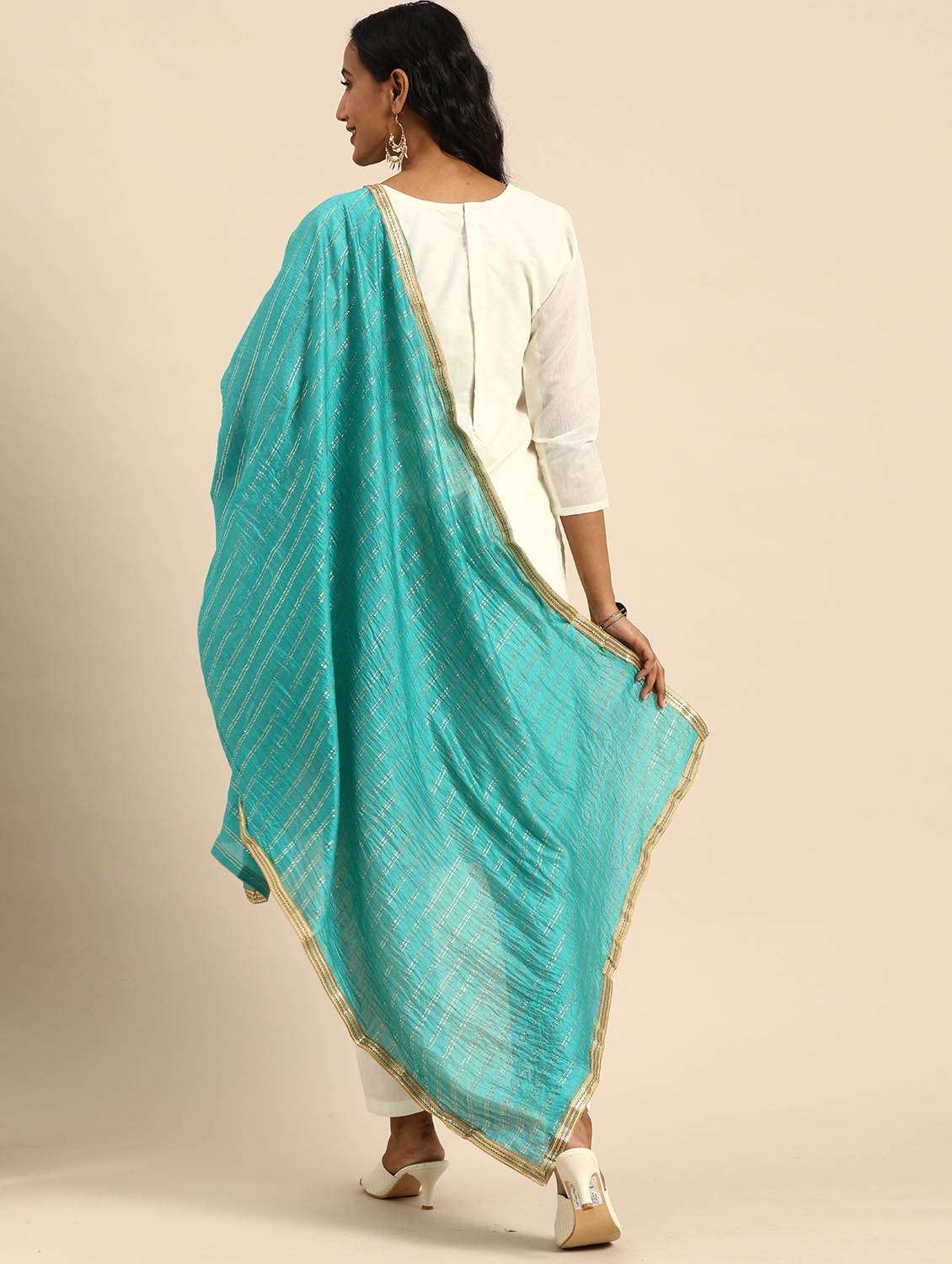 women solid with work unstitched suit - 21557218 -  Standard Image - 3