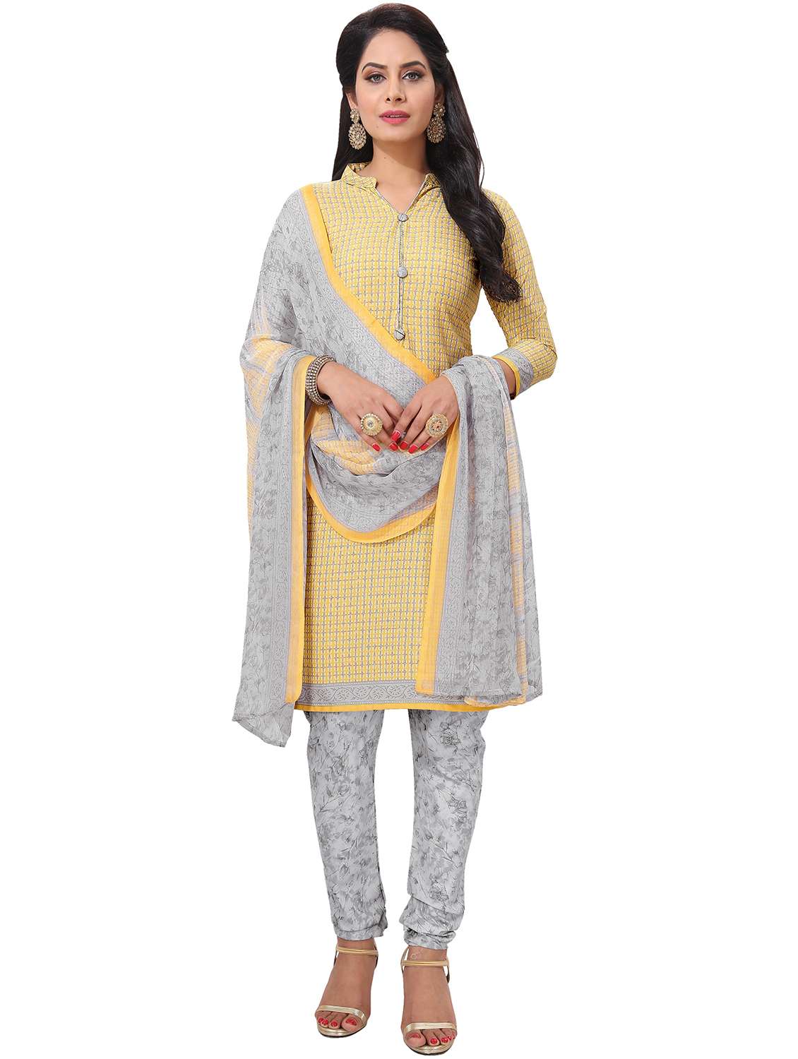 women printed unstitched suits