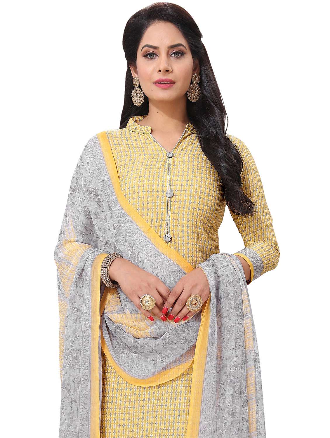 women printed unstitched suits - 21557395 -  Standard Image - 3