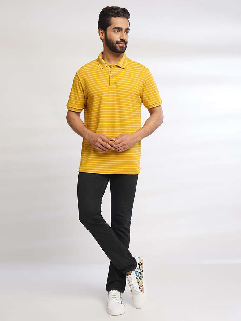 men stripes polo neck t-shirt - 21557417 -  Standard Image - 3