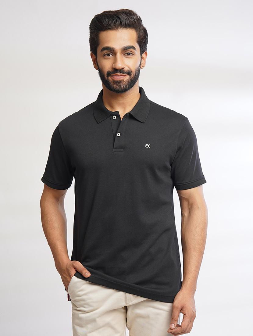 men solid polo neck t-shirt - 21557424 - Zoom Image - 0