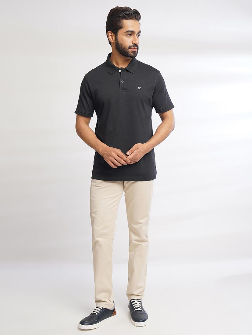 men solid polo neck t-shirt - 21557424 - Standard Image - 3