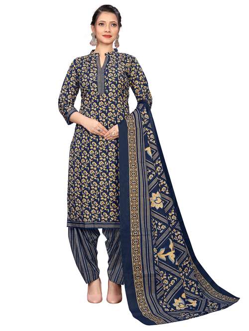 women three quarter sleeve kurta salwar with dupatta set - 21558152 -  Standard Image - 0
