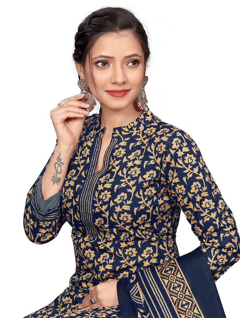 women three quarter sleeve kurta salwar with dupatta set - 21558152 -  Standard Image - 3