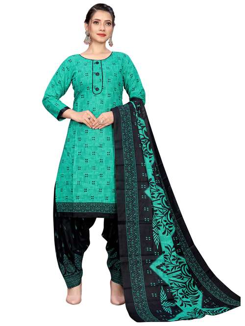 women three quarter sleeve kurta salwar with dupatta set - 21558169 -  Standard Image - 0
