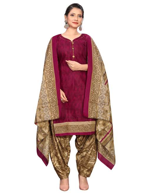 women three quarter sleeve kurta salwar with dupatta set - 21558176 -  Standard Image - 0