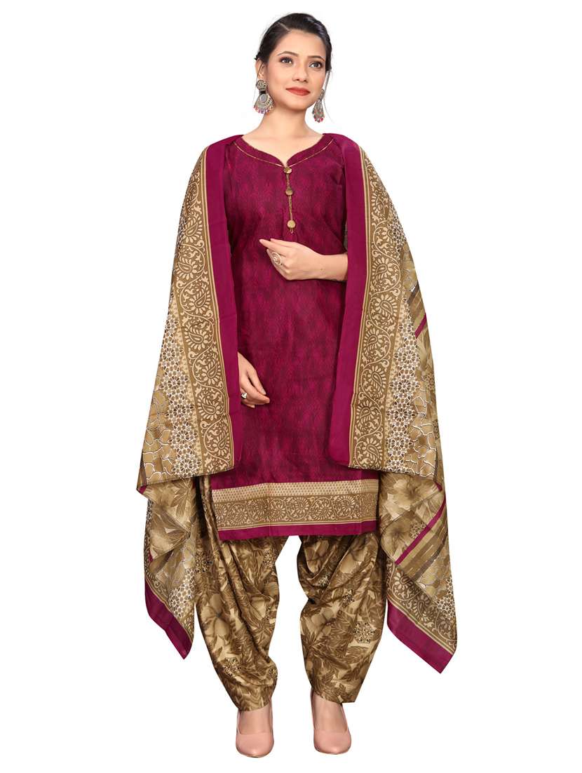 women three quarter sleeve kurta salwar with dupatta set
