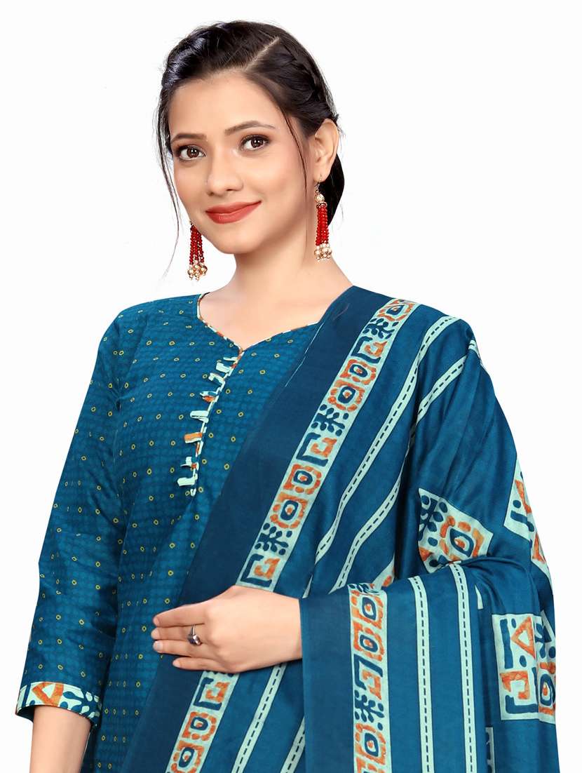 women three quarter sleeve kurta salwar with dupatta set - 21558178 -  Standard Image - 3