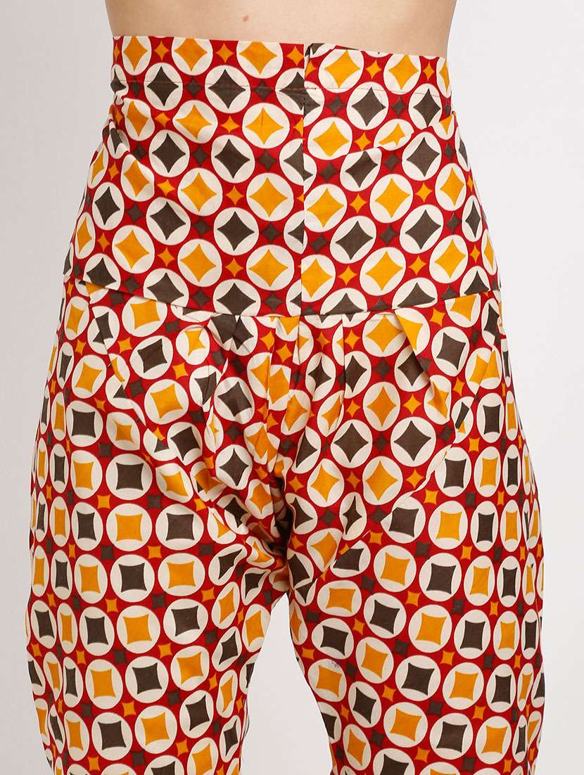 women three quarter sleeve printed suit set - 21558262 -  Standard Image - 5