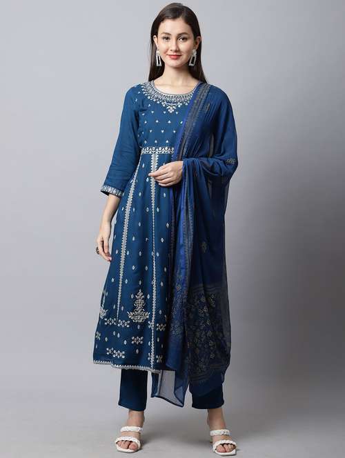 women embroidered kurta pant set with dupatta - 21558286 - Standard Image - 0