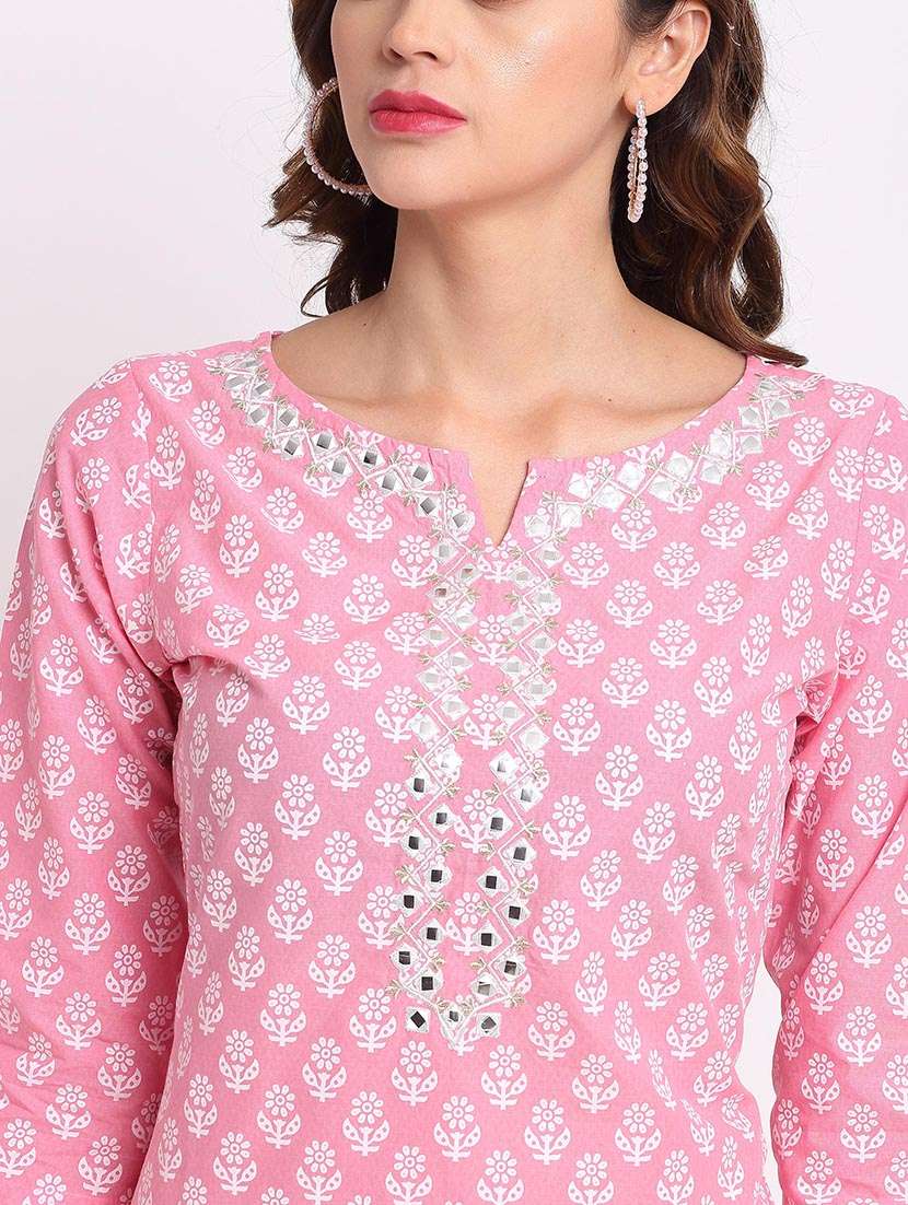 women three quarter sleeve kurta salwar with dupatta set - 21558338 - Standard Image - 5