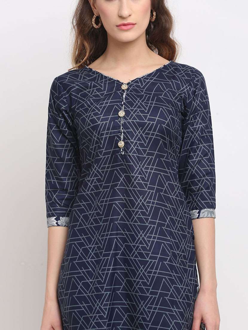 women three quarter sleeve kurta salwar with dupatta set - 21558391 -  Standard Image - 5