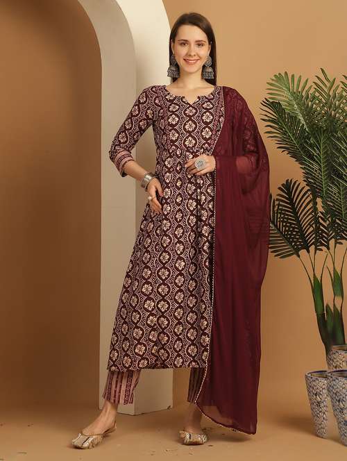 women floral kurta pant set with dupatta - 21558493 - Standard Image - 0