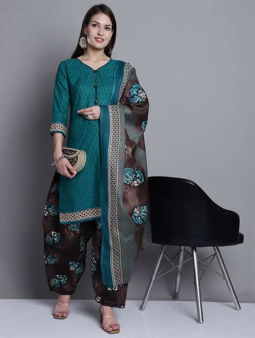 women printed kurta salwar set with dupatta - 21558523 -  Standard Image - 0