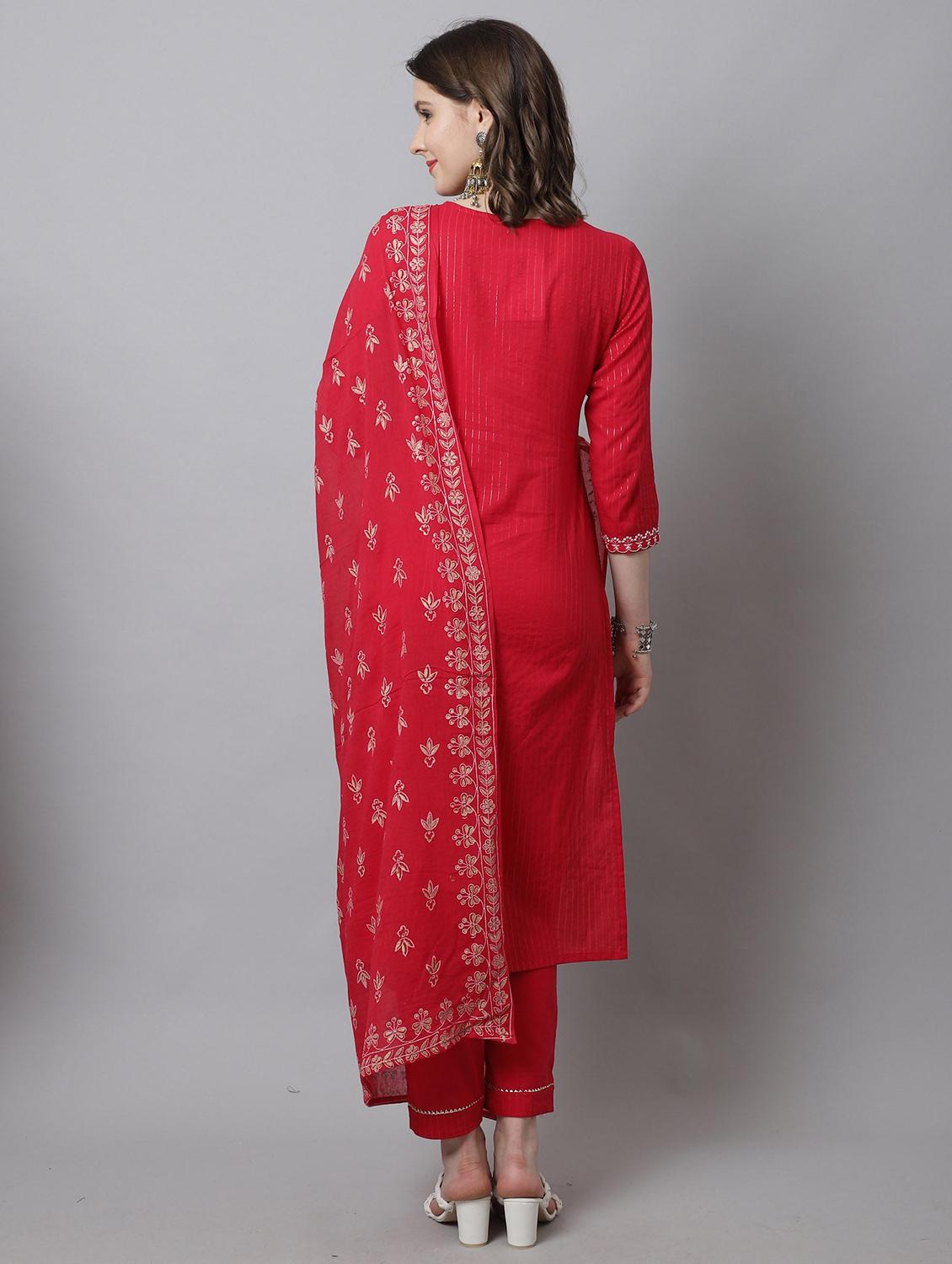 women embroidered kurta pant set with dupatta - 21558613 - Standard Image - 3