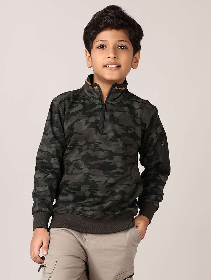 boys camouflage long sleeve sweatshirt