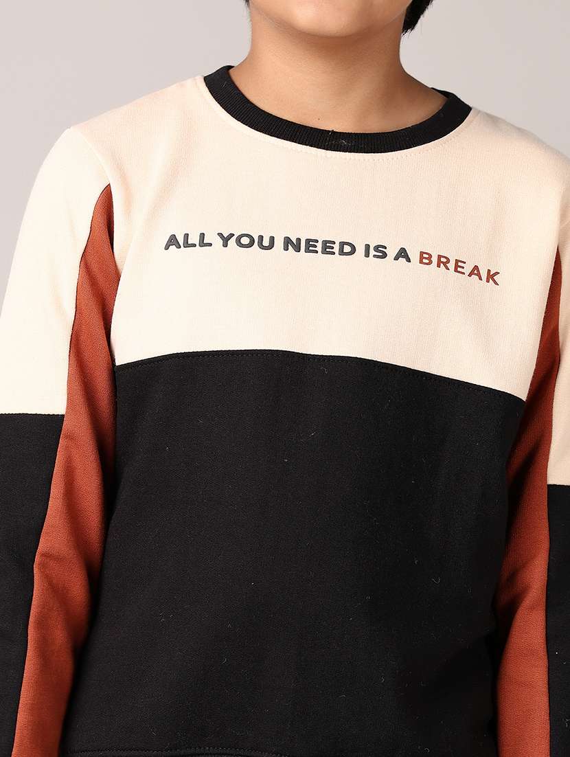 boys color block long sleeve sweatshirt - 21558802 -  Standard Image - 5