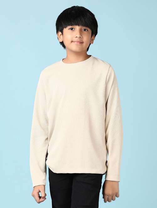 boys long sleeves plain t-shirt - 21558803 -  Standard Image - 0