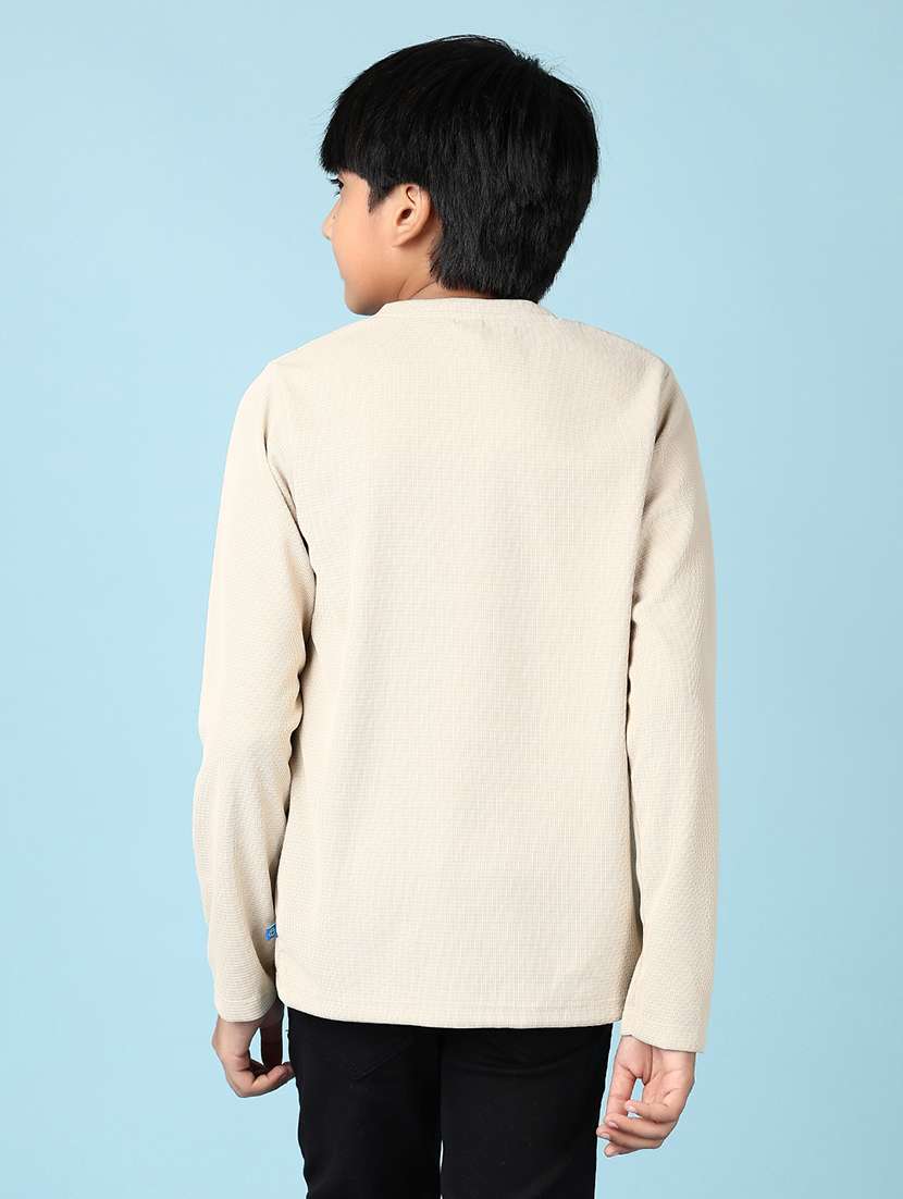boys long sleeves plain t-shirt - 21558803 -  Standard Image - 3