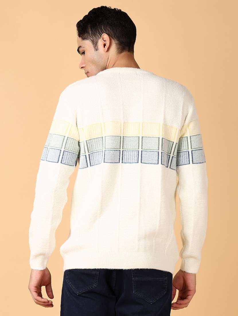 men self design long sleeve pullover sweater - 21558821 -  Standard Image - 3