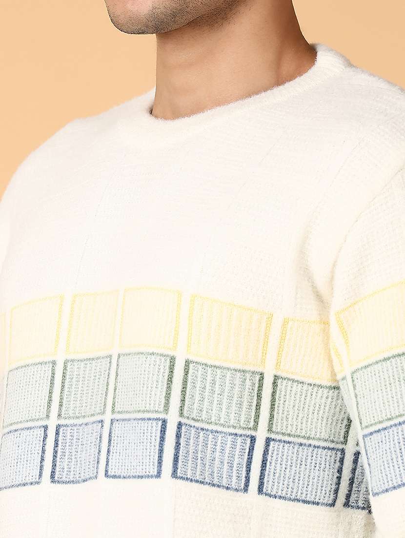 men self design long sleeve pullover sweater - 21558821 -  Standard Image - 5