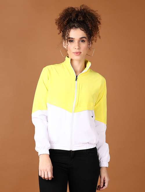 women color block long sleeve jacket - 21558830 -  Standard Image - 0