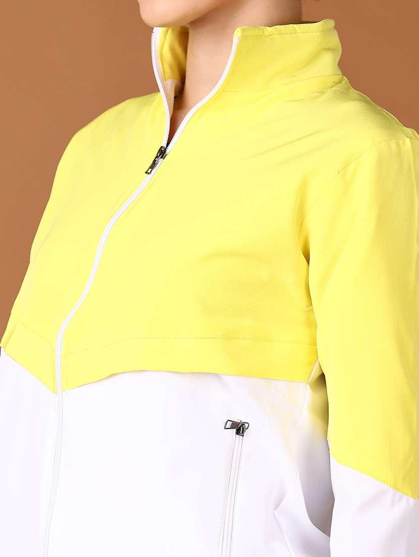 women color block long sleeve jacket - 21558830 -  Standard Image - 5