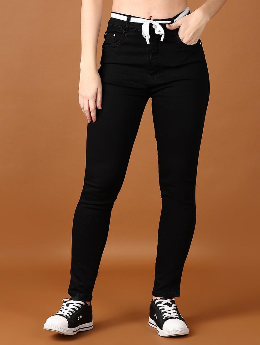 women solid high rise slim fit jean - 21559023 - Zoom Image - 0