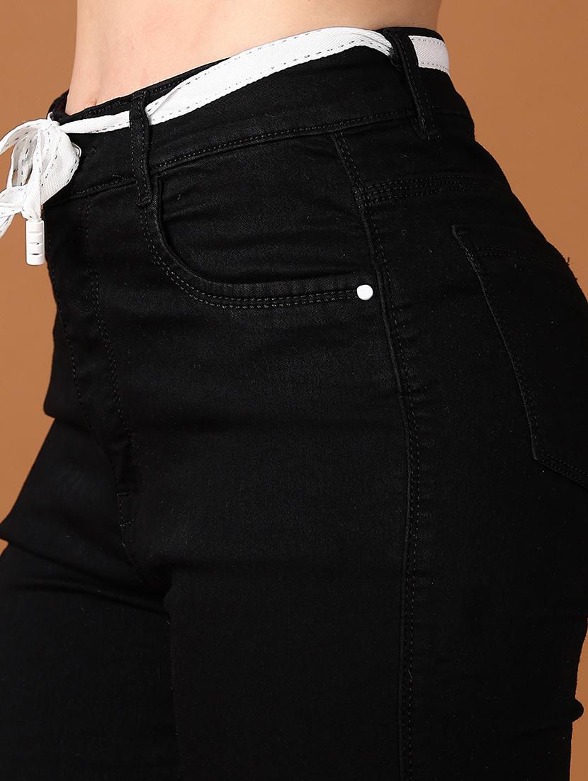 women solid high rise slim fit jean - 21559023 - Standard Image - 5