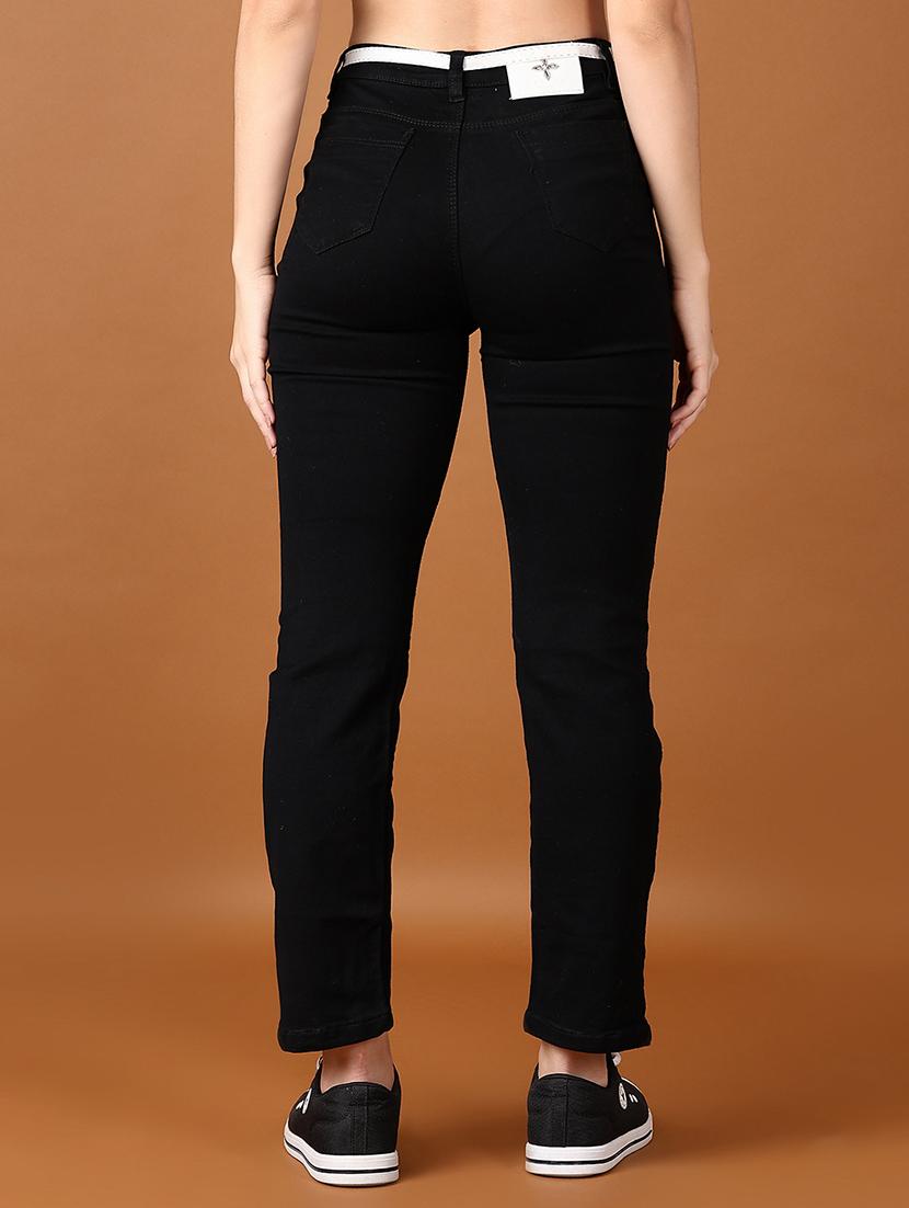 women solid mid rise denim jeans - 21559027 - Standard Image - 3
