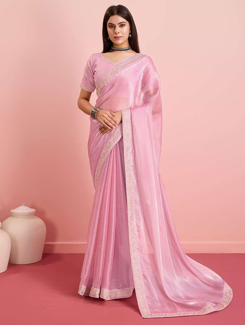 women embroidered ready to wear saree with blouse - 21559082 -  Zoom Image - 0