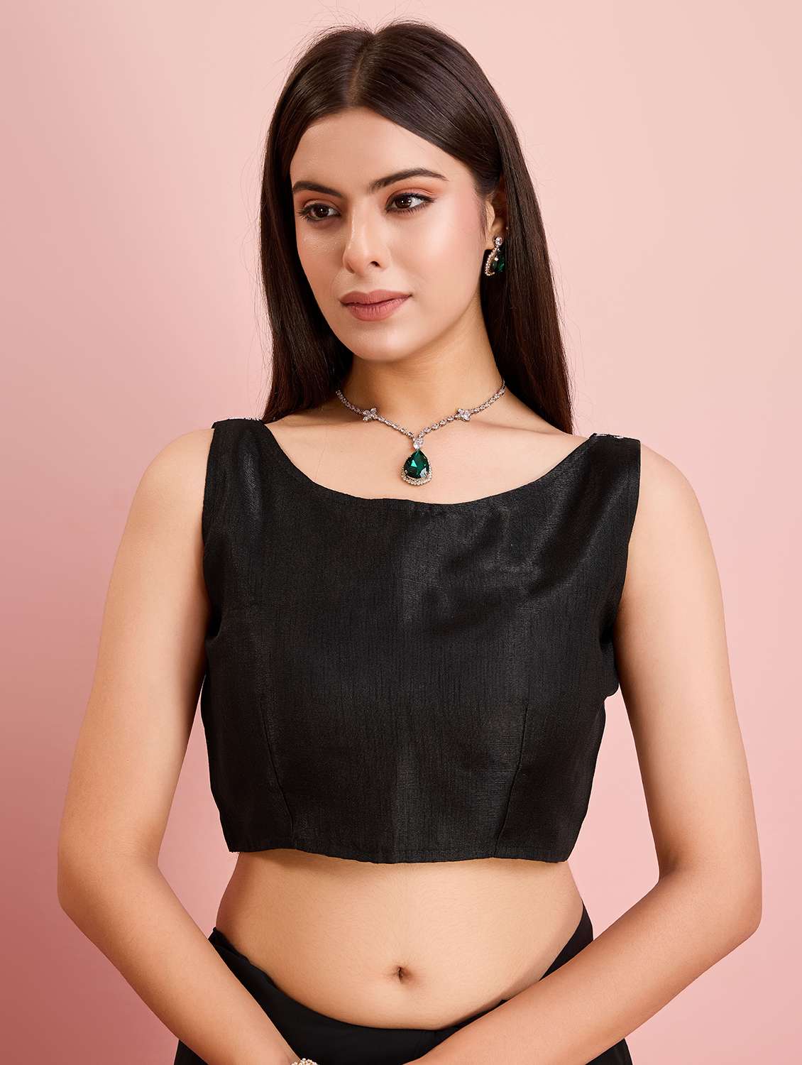 women black ready to wear saree - 21559111 -  Standard Image - 3