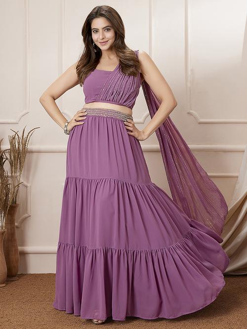women embroidered sleeveless top & skirt set - 21559142 - Standard Image - 0