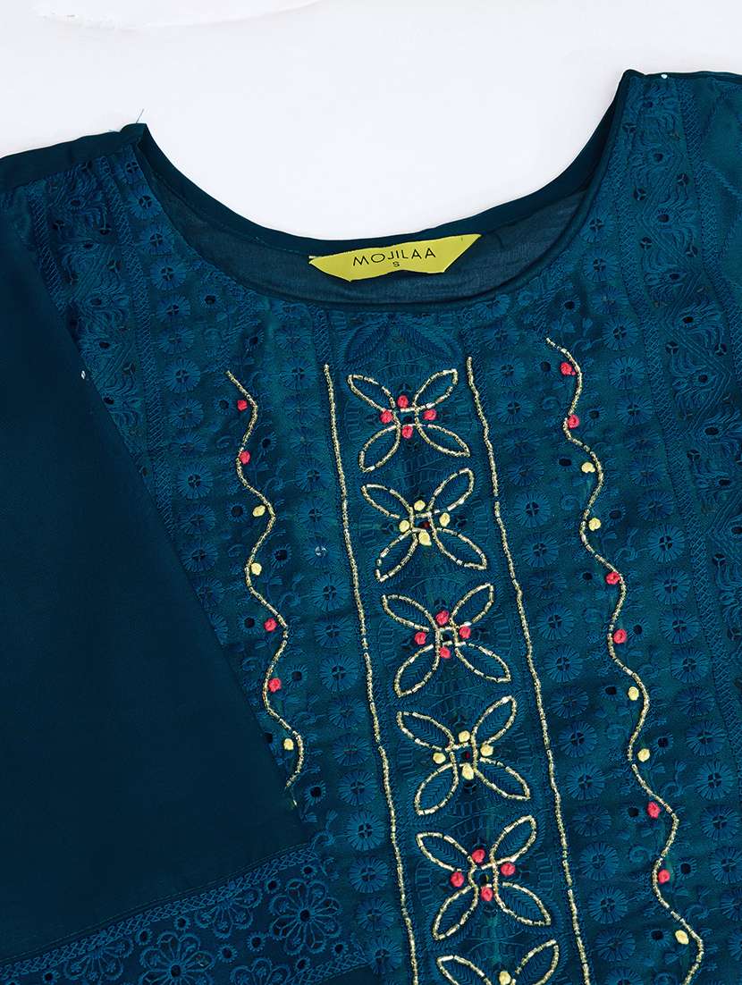 women three quarter sleeve kurta pant with dupatta set - 21559223 -  Standard Image - 8