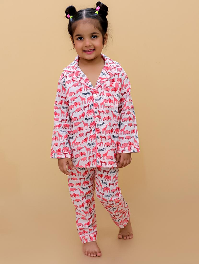 unisex printed long sleeves pyjama nightwear set - 21559312 - Standard Image - 3