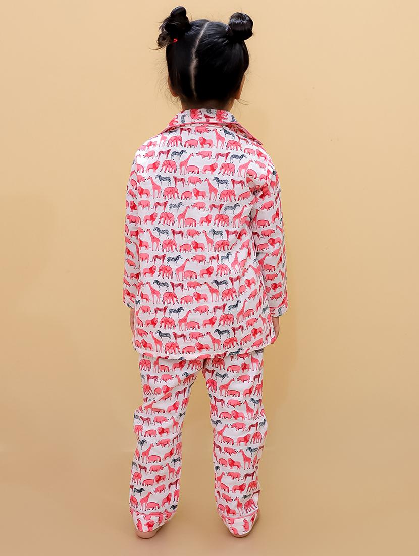 unisex printed long sleeves pyjama nightwear set - 21559312 - Standard Image - 5