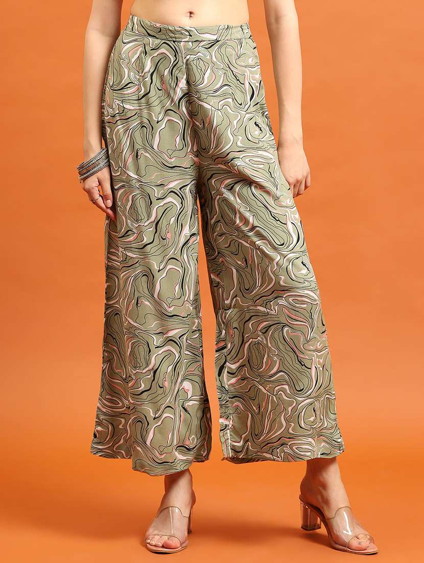 women printed round neck kaftan set - 21559357 - Standard Image - 5