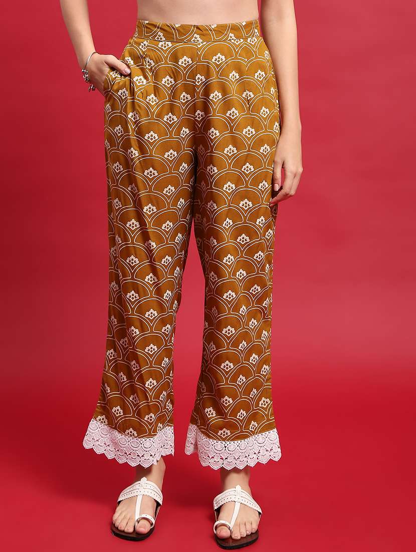 women printed three quarter sleeves kurta pant set - 21559477 - Standard Image - 5