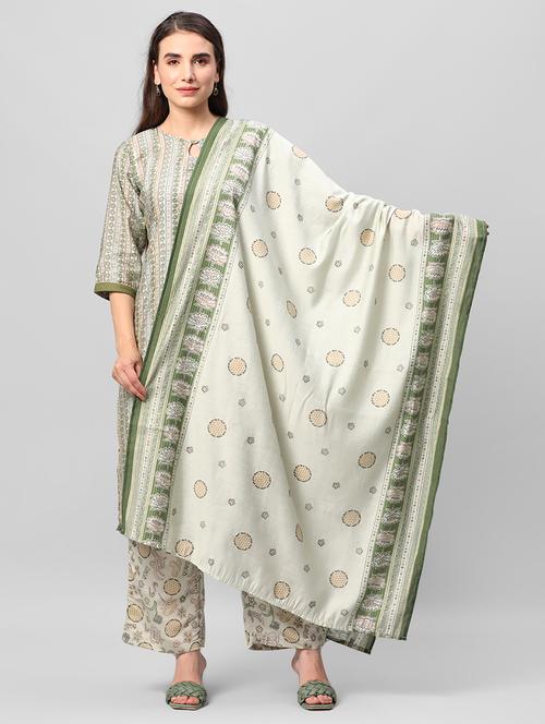 women printed kurta palazzo set with dupatta - 21559506 - Standard Image - 0