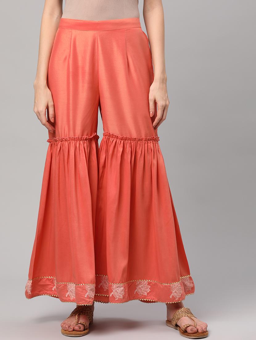 women printed three quarter sleeves kurta sharara set - 21559510 - Standard Image - 5