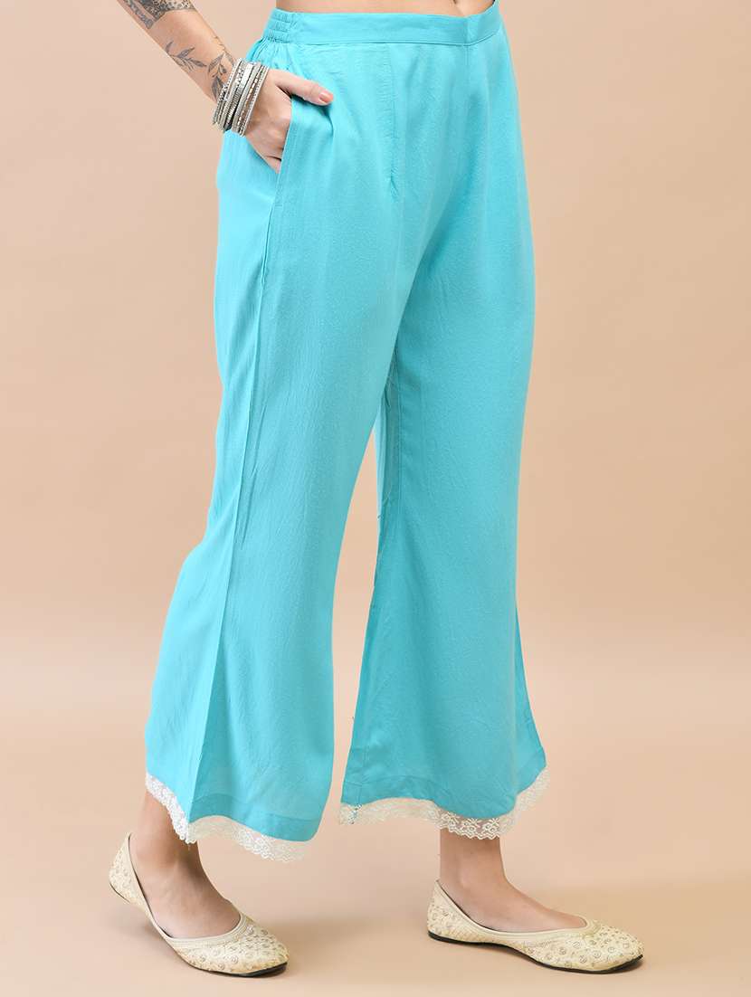 women three quarter sleeve kurta palazzo with dupatta set - 21559623 - Standard Image - 5