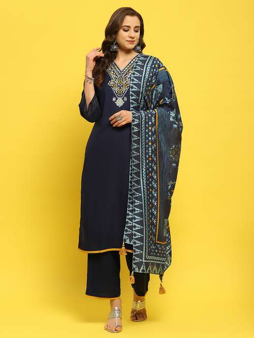 women embroidered kurta pant set with duaptta - 21559628 -  Standard Image - 0