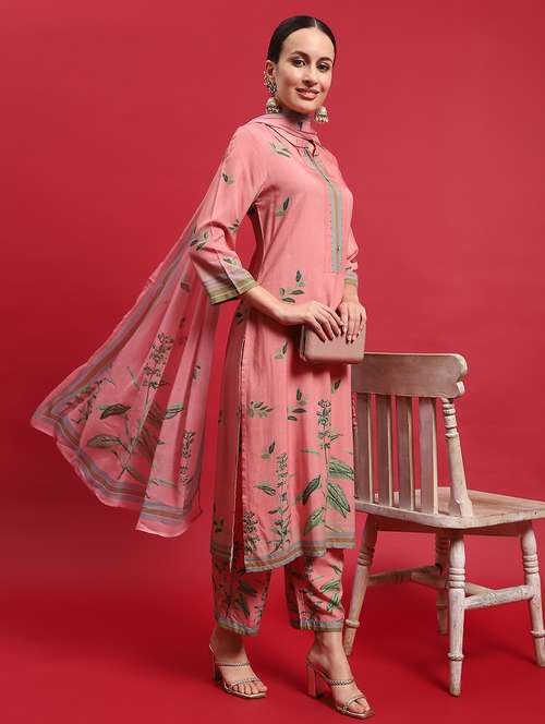 women printed kurta palazzo with dupatta set - 21559631 -  Standard Image - 0