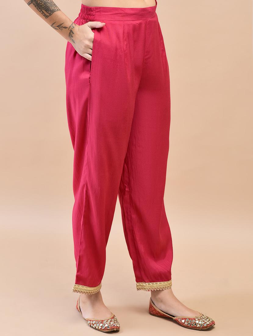 women pink self design kurta pant set with dupatta - 21559638 - Standard Image - 5