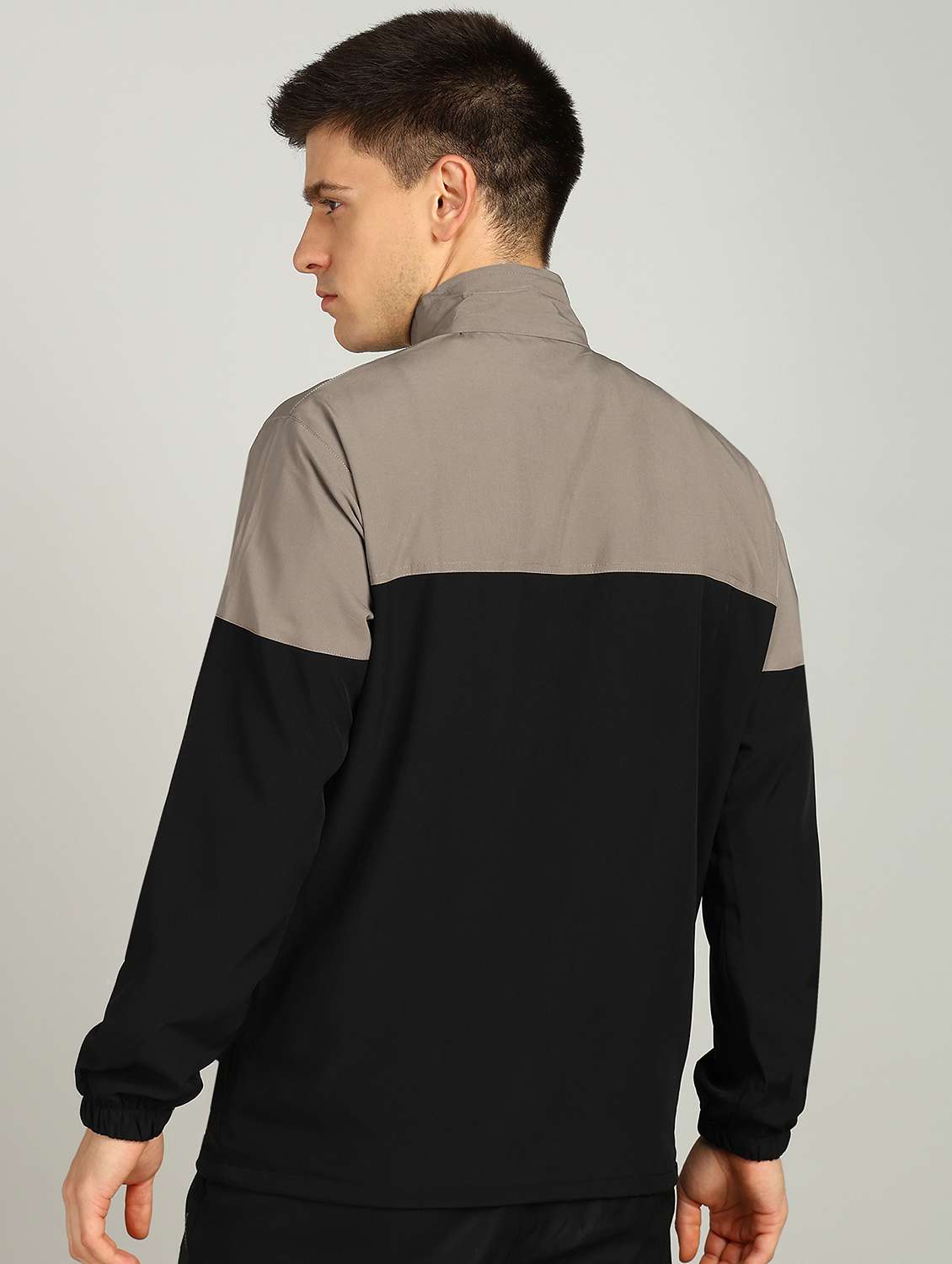 men color block long sleeves windcheater jacket - 21559677 -  Standard Image - 3