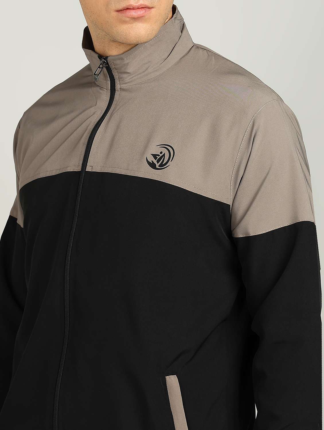 men color block long sleeves windcheater jacket - 21559677 -  Standard Image - 5