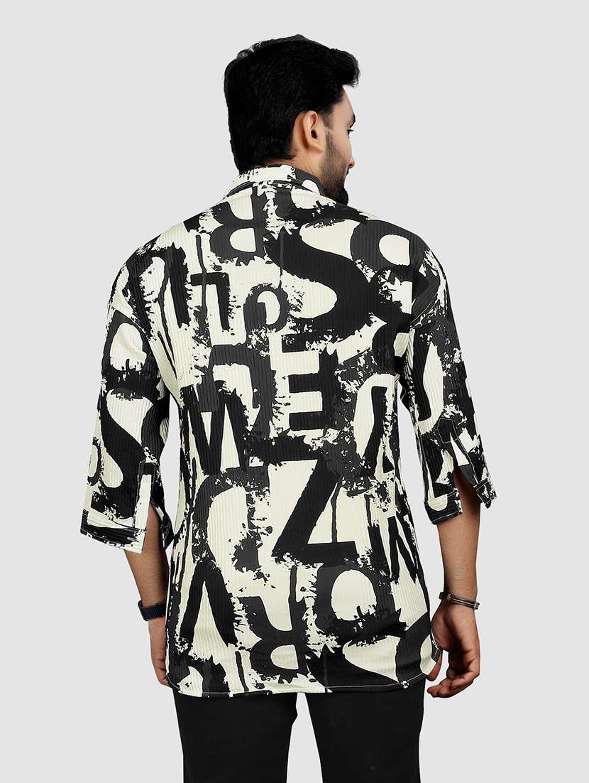 men typographic collared casual shirt - 21560201 - Standard Image - 3