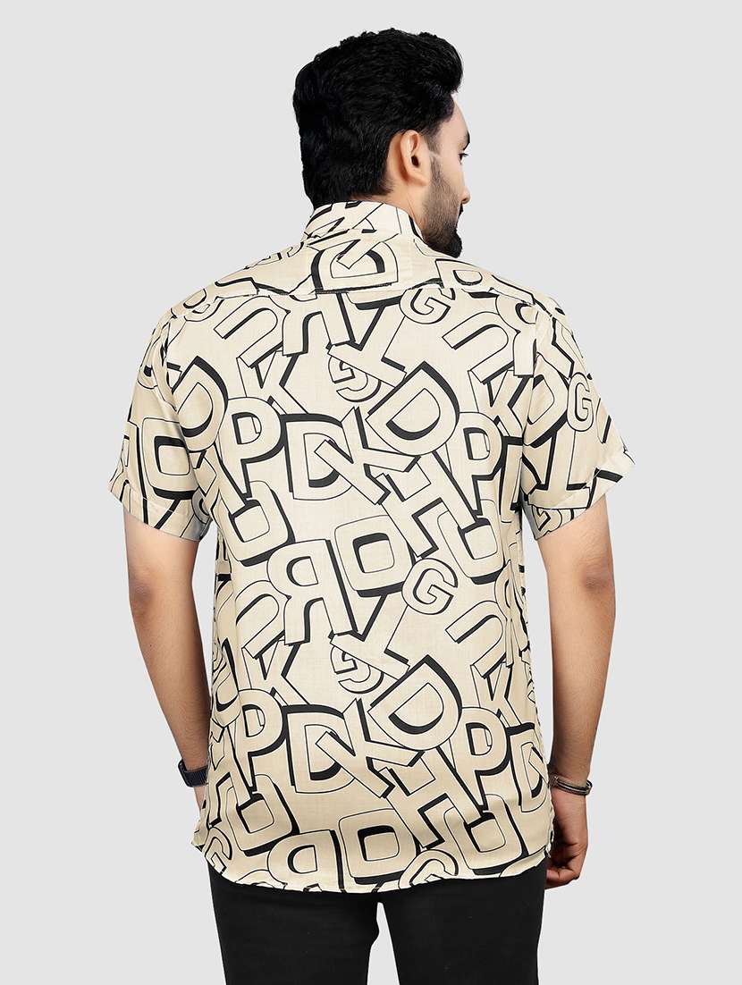 men typographic collared casual shirt - 21560214 -  Standard Image - 3