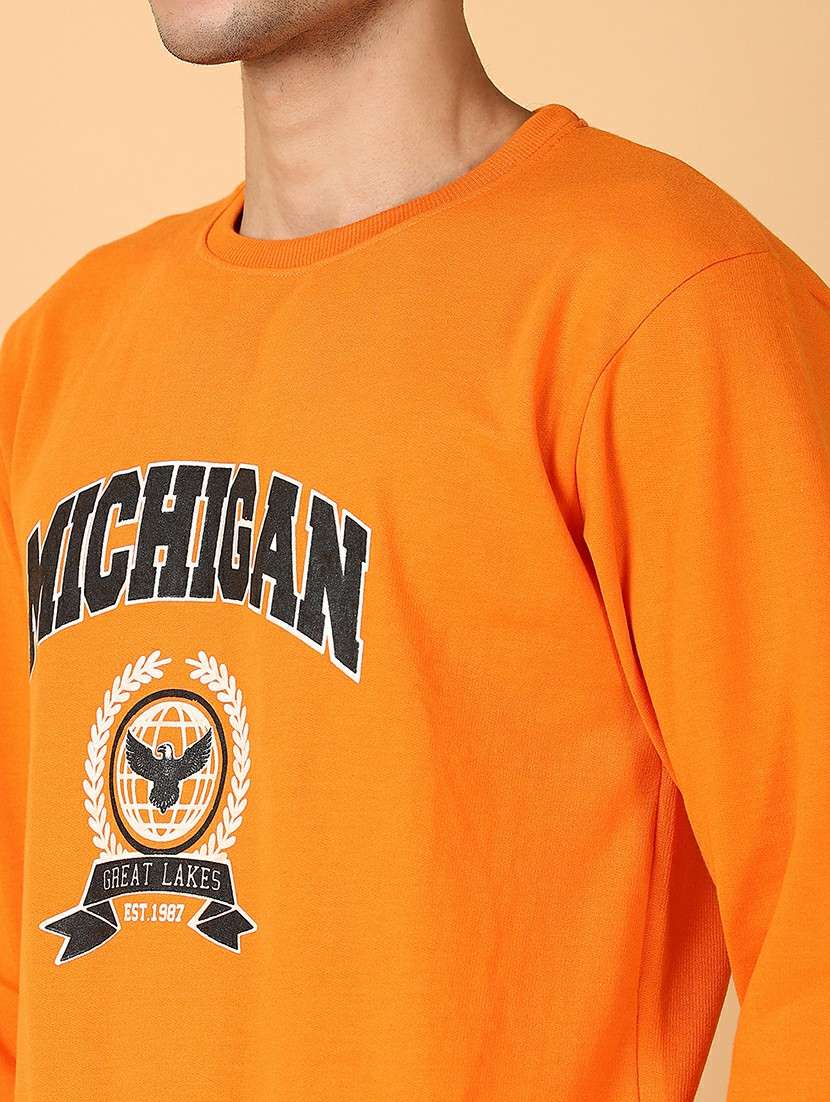 men long sleeves front print sweatshirt - 21560535 -  Standard Image - 5