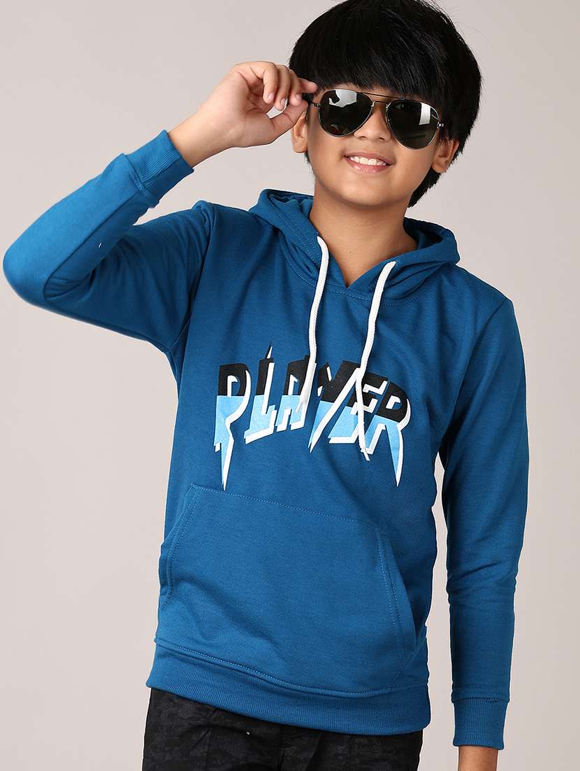 boys chest print long sleeve sweatshirt
